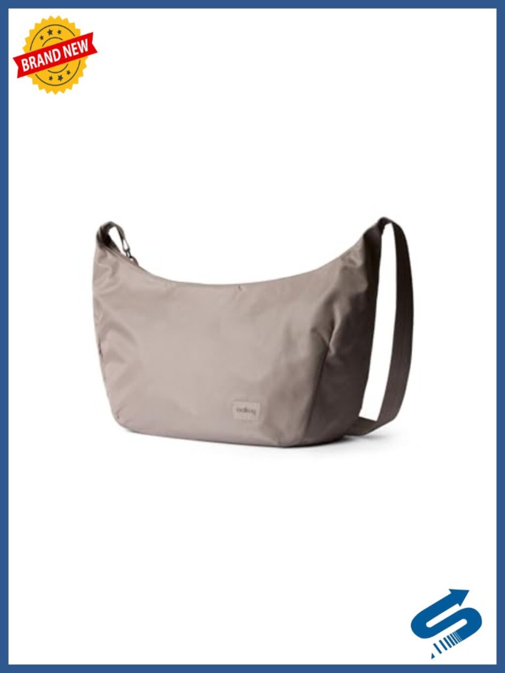 Nylon Crescent Crossbody Bag with Adjustable Strap, 12 Liter